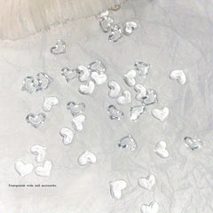 50pcs 3D Heart Nail Art Resin Jewelry for Nails
