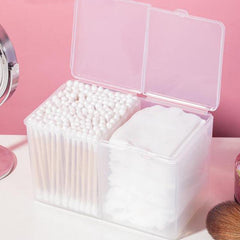 Cotton Pads Container Plastic Storage Box Holder Set
