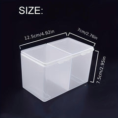 Cotton Pads Container Plastic Storage Box Holder Set