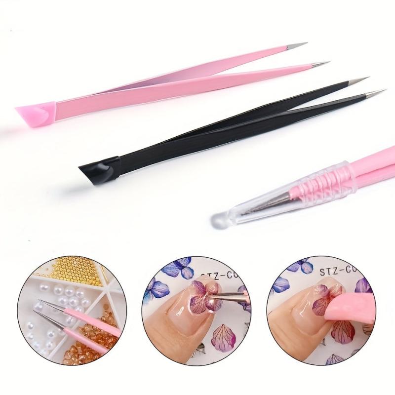 Precision Stainless Steel Nail Art Tweezers