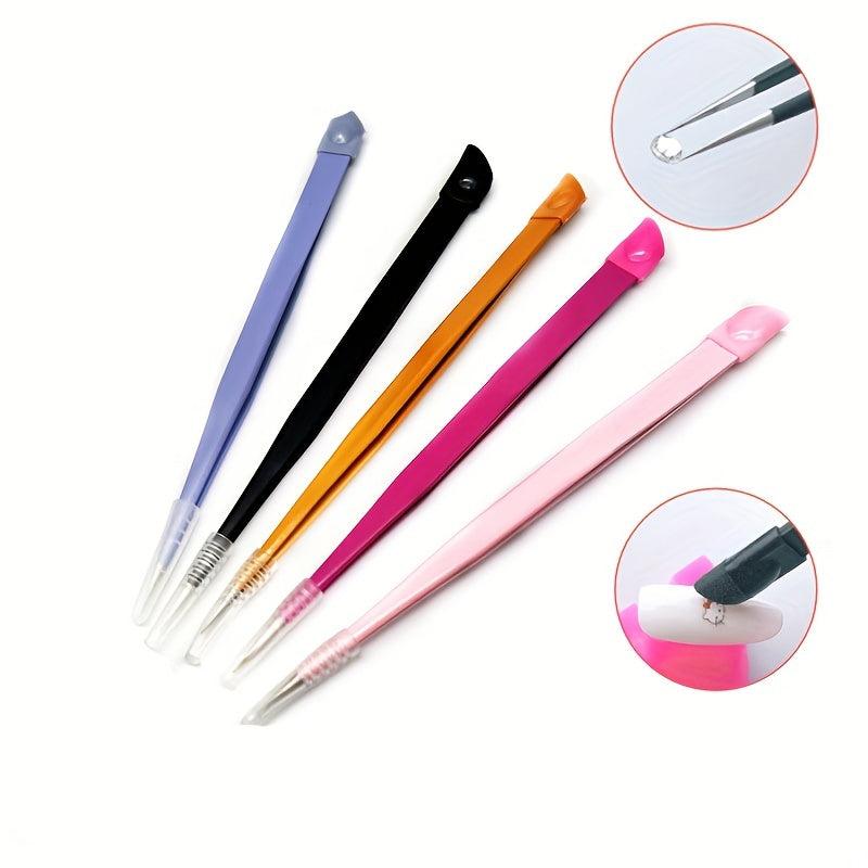 Precision Stainless Steel Nail Art Tweezers