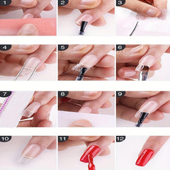 20 Pcs Natural Glass Fiber Sheet Set For Manicure Extensions