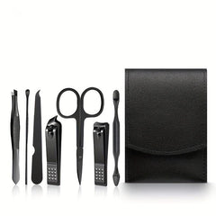 7-Pcs Nail Clippers Set Manicure Tool Portable for Indoor Travel Nail Care Kit