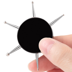6Pcs Nail Art Dotting Plate Pens Stainless Steel Round Size Point Drill