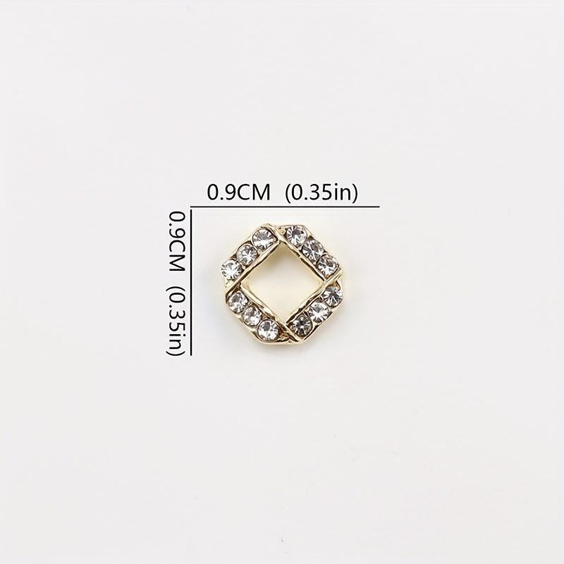 10pcs Nail Art Charms With Rhinestones 3D Nail Gem Accessories