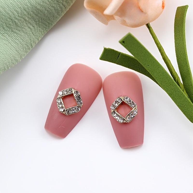 10pcs Nail Art Charms With Rhinestones 3D Nail Gem Accessories