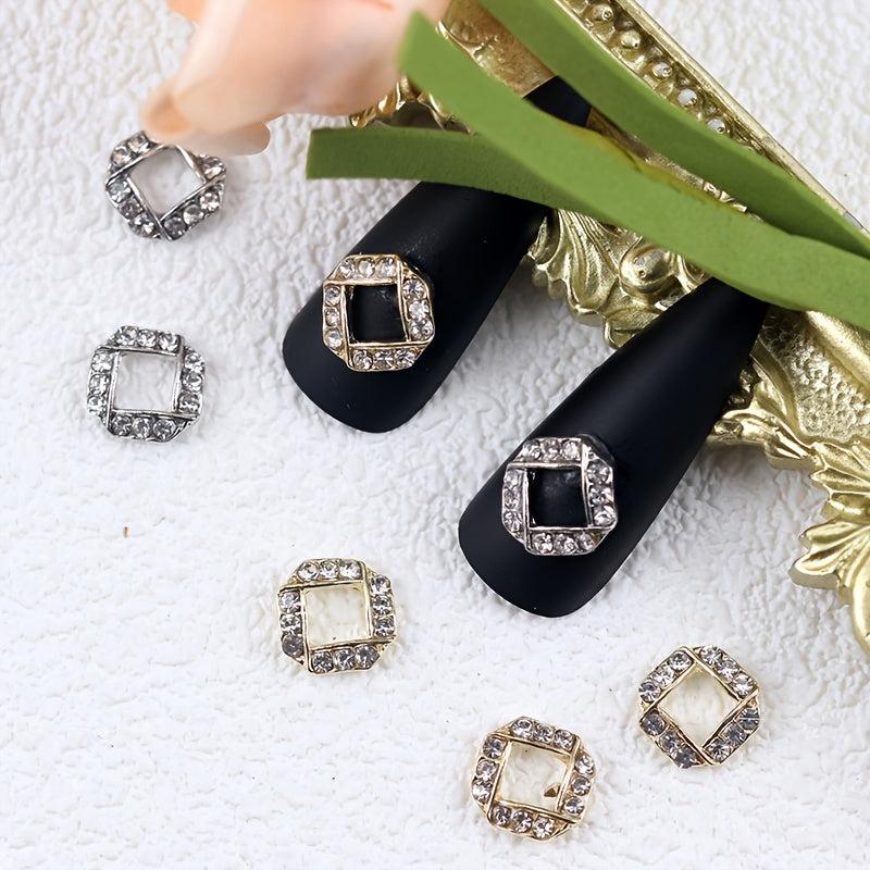 10pcs Nail Art Charms With Rhinestones 3D Nail Gem Accessories
