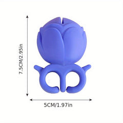 Silicone Nail Polish Bottle Display Stand Round Holder Ring Manicure Tool