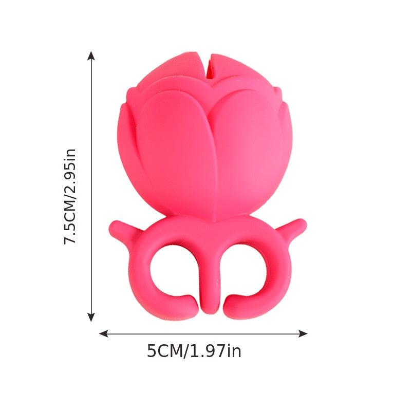 Silicone Nail Polish Bottle Display Stand Round Holder Ring Manicure Tool