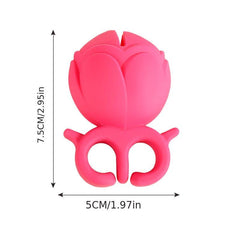 Silicone Nail Polish Bottle Display Stand Round Holder Ring Manicure Tool