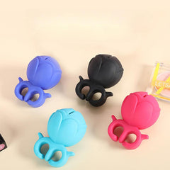 Silicone Nail Polish Bottle Display Stand Round Holder Ring Manicure Tool