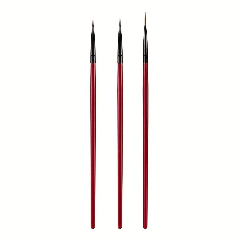 3pcs French Stripe Nail Art Brush Set Flower Manicure DIY Pen
