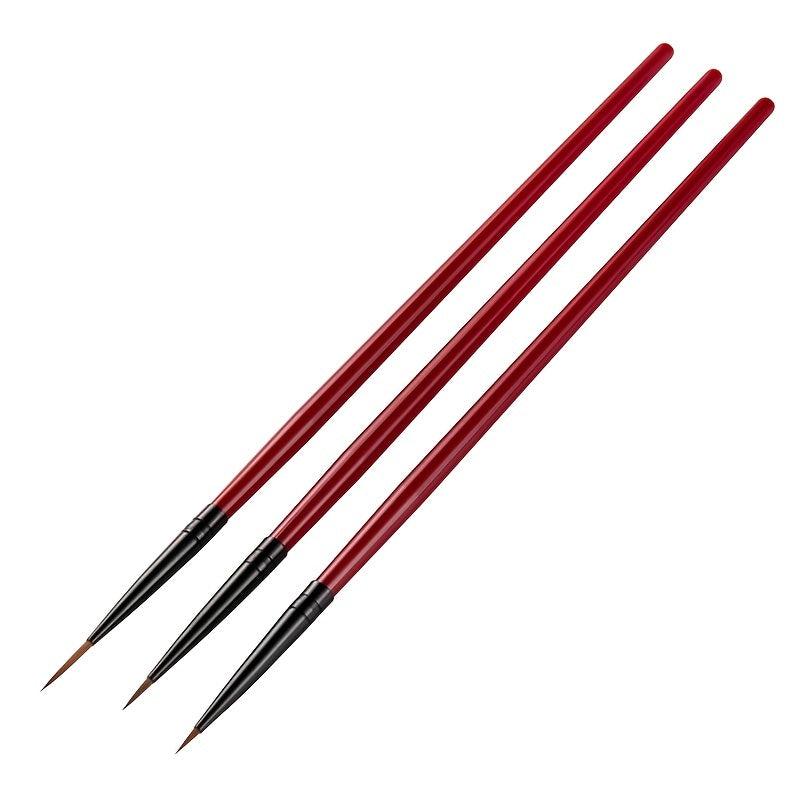 3pcs French Stripe Nail Art Brush Set Flower Manicure DIY Pen