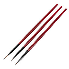 3pcs French Stripe Nail Art Brush Set Flower Manicure DIY Pen