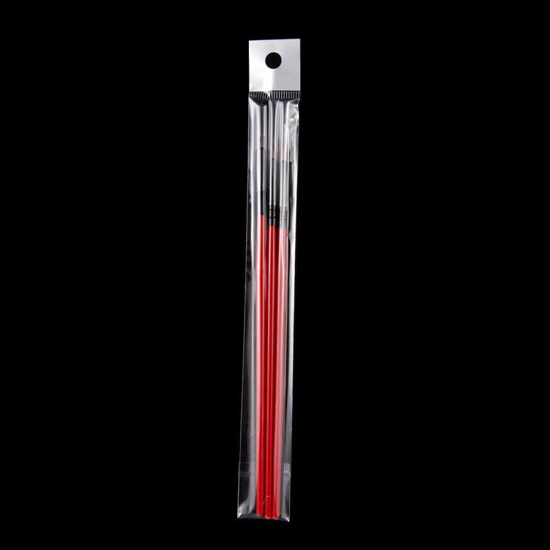 3pcs French Stripe Nail Art Brush Set Flower Manicure DIY Pen