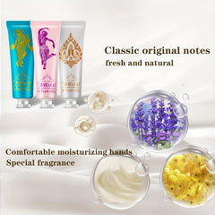 3pcs Natural Plant Fragrance Hand Cream Set For Women