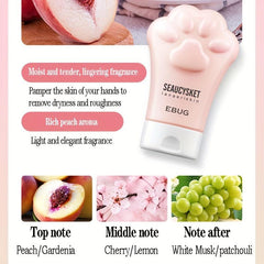 Cat Claw Fragrance Hand Cream Honey Peach Green Tea Blueberry Hand Cream