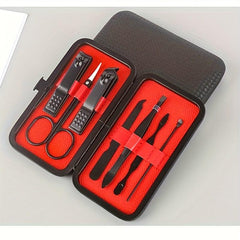 7Pcs Nail Clippers Sets Stainless Steel Pedicure Kit with Storage Box