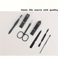 7Pcs Nail Clippers Sets Stainless Steel Pedicure Kit with Storage Box
