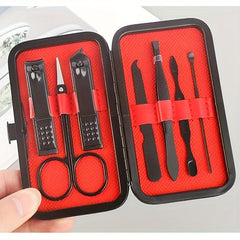 7Pcs Nail Clippers Sets Stainless Steel Pedicure Kit with Storage Box