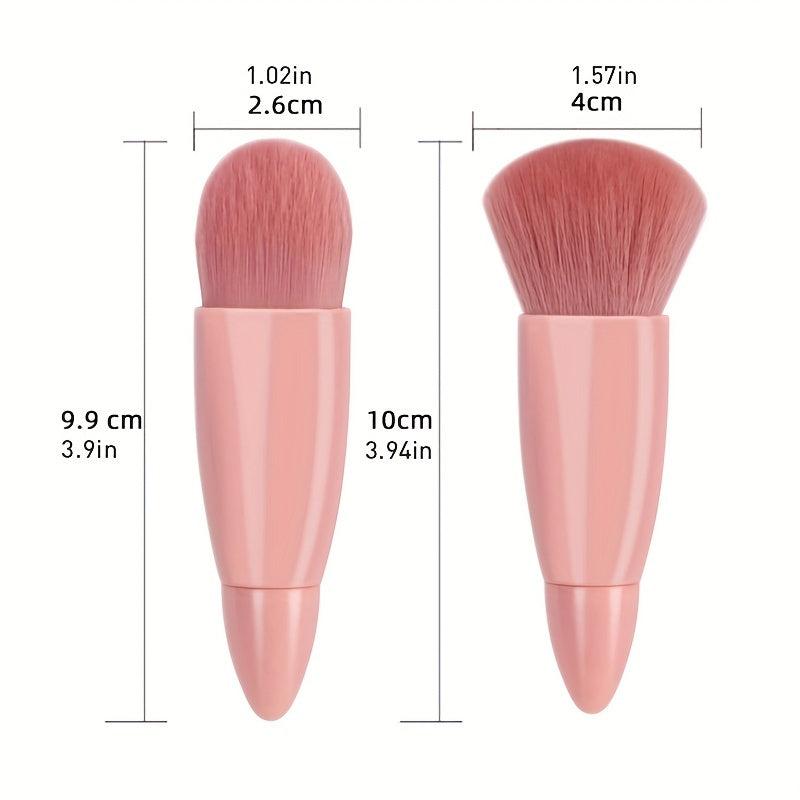 5 Pack Portable Mini Makeup Brush Set With Mirror And Case