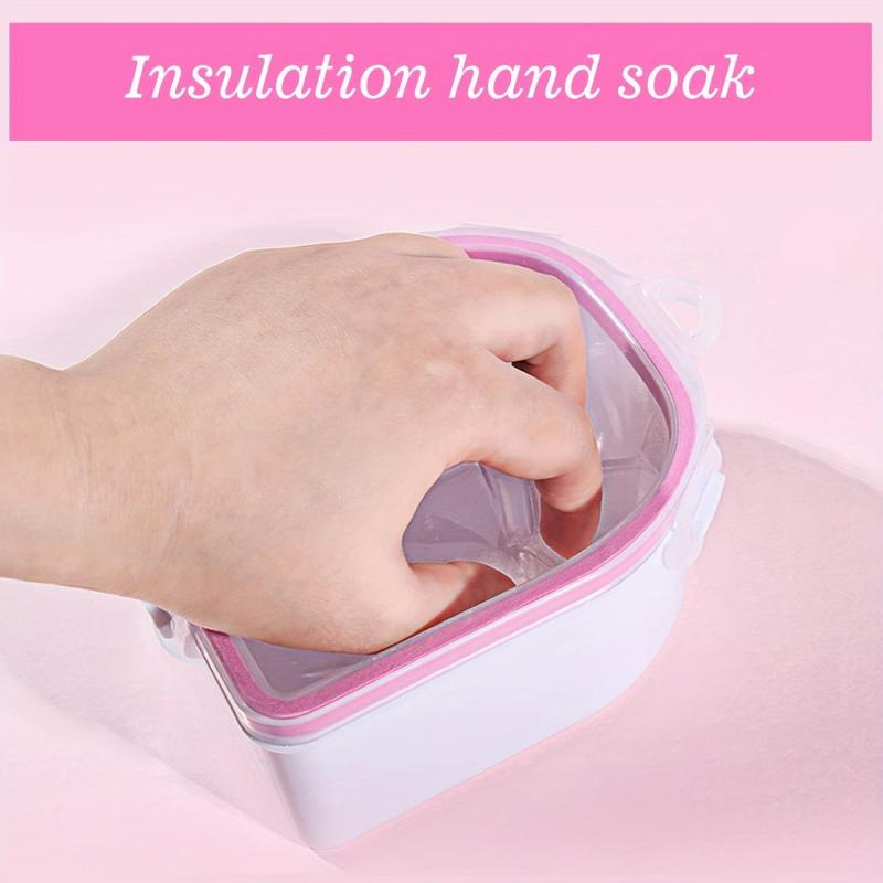 Nail Soaking Bowl for Gel Polish Removal Manicure with Brush and Cuticle Pusher