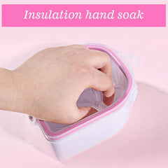 Nail Soaking Bowl for Gel Polish Removal Manicure with Brush and Cuticle Pusher