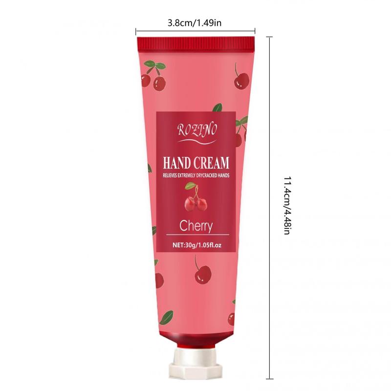 5Pcs Cherry Hand Cream Moisturizing for Dry Hands Travel Size Lotion