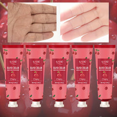 5Pcs Cherry Hand Cream Moisturizing for Dry Hands Travel Size Lotion