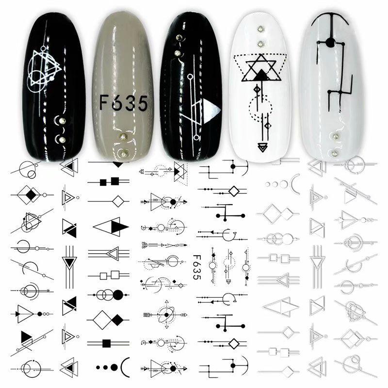 French Tip Nail Art Stickers Self Adhesive Nail Decals for Easy Manicure