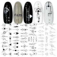 French Tip Nail Art Stickers Self Adhesive Nail Decals for Easy Manicure