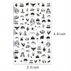 French Tip Nail Art Stickers Self Adhesive Nail Decals for Easy Manicure