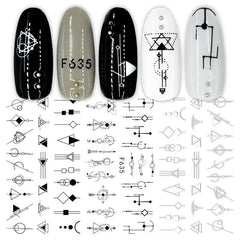 French Tip Nail Art Stickers Self Adhesive Nail Decals for Easy Manicure