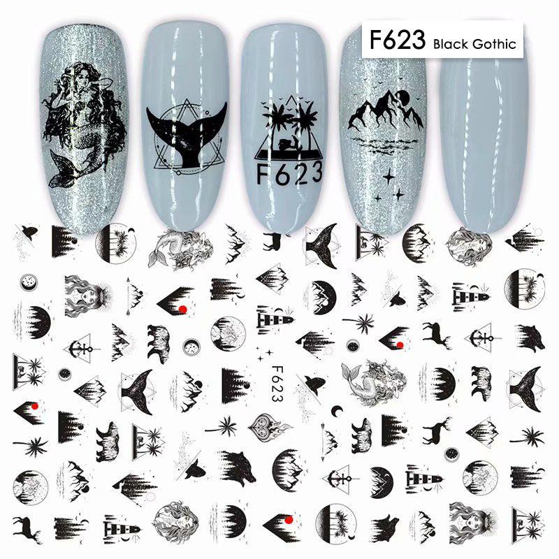 French Tip Nail Art Stickers Self Adhesive Nail Decals for Easy Manicure