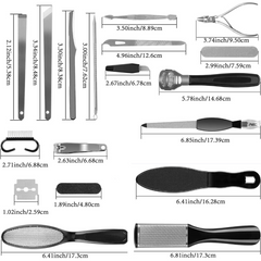 36-in-1 Professional Pedicure Manicure Kit Stainless Steel Foot Care Set