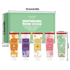5pc Floral Hand Cream Gift Set - Deeply Moisturizing & Nourishing for Dry Hands