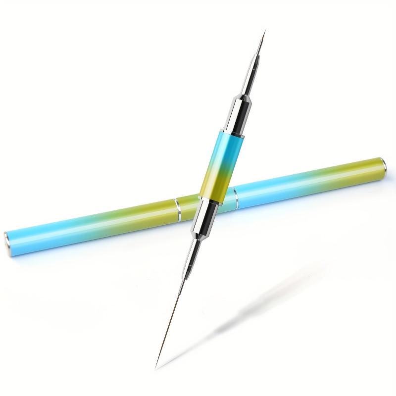 5pcs Nail Art Liner Brushes Set, Metal Handle, Gel Polish Painting Precision