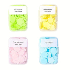 4pcs Portable Hand Washing Tablets Soap Paper Students Disposable Travel