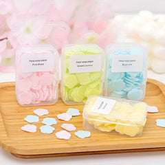 4pcs Portable Hand Washing Tablets Soap Paper Students Disposable Travel
