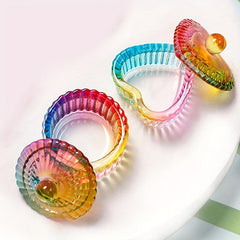 Colorful Glass Dappen Dish with Lid Nail Art Supplies
