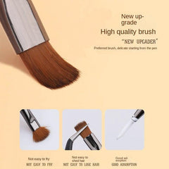 9Pcs Nail Art Brushes Set Brown Transparent Acrylic Nail Art Liner Brush