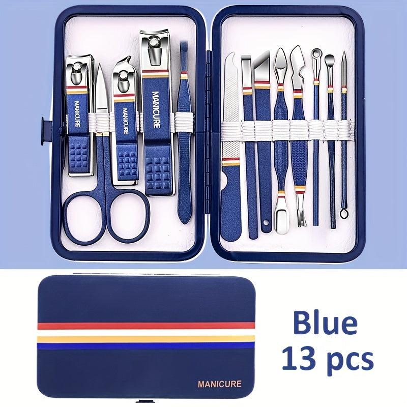 19pcs Nail Cutters Set Stainless Steel Nail Clippers Manicure Kits Scissors
