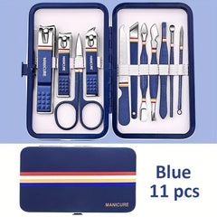 19pcs Nail Cutters Set Stainless Steel Nail Clippers Manicure Kits Scissors