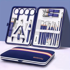 19pcs Nail Cutters Set Stainless Steel Nail Clippers Manicure Kits Scissors