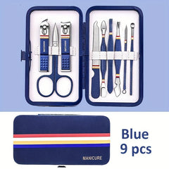 19pcs Nail Cutters Set Stainless Steel Nail Clippers Manicure Kits Scissors