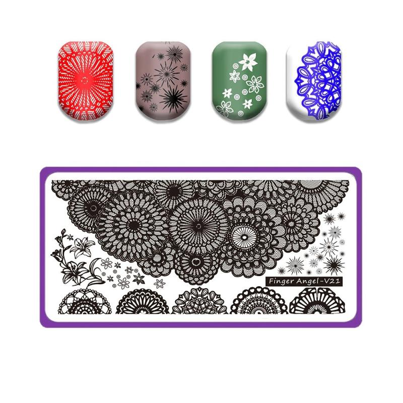 Stainless Steel Nail Stamping Plates Image Stamp Template Nails Printing Tool
