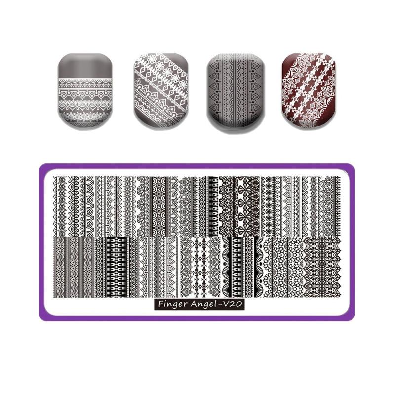 Stainless Steel Nail Stamping Plates Image Stamp Template Nails Printing Tool