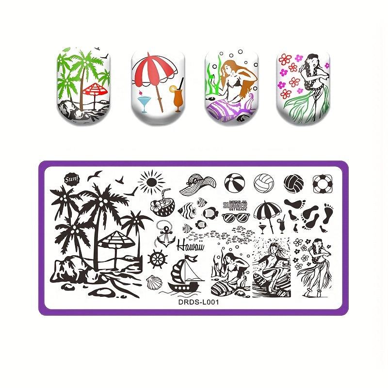 Nail Stamping Plates Shapes Image Stamp Template Nails Printing Tool