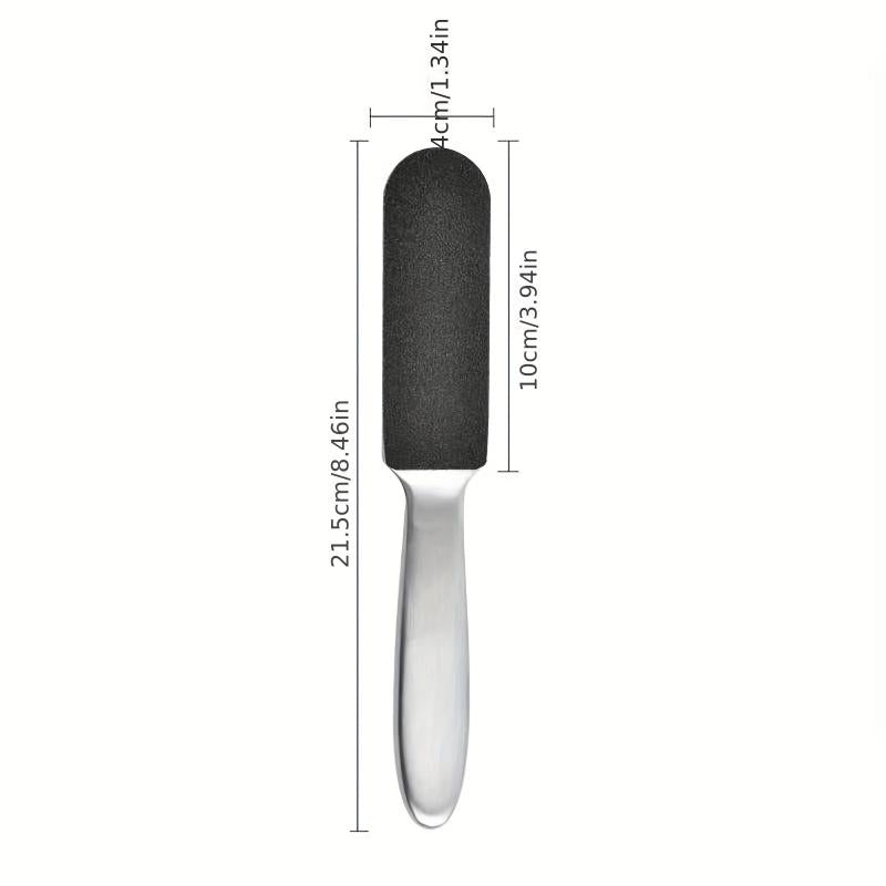 Stainless Steel Pedicure Foot File Scrubber with Replacement Pads