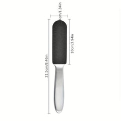 Stainless Steel Pedicure Foot File Scrubber with Replacement Pads